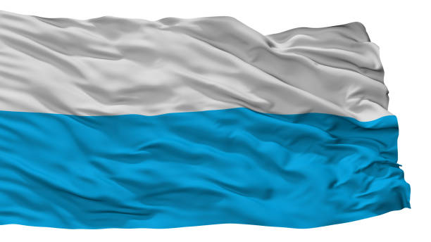 istock Elva City Flag, Estonia, Isolated On White Background 1055185156