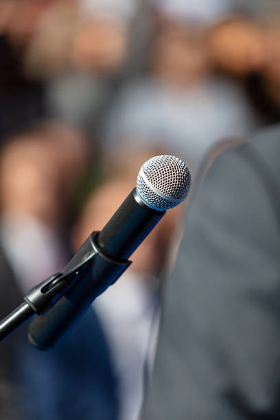 istock Giving speech at opening ceremony 1055185698