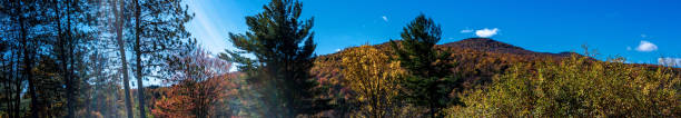 vista panorámica de una escena de otoño - adirondack mountains fotografías e imágenes de stock