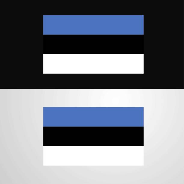 ilustrações, clipart, desenhos animados e ícones de projeto de bandeira bandeira de estónia - estonia flag pennant baltic countries