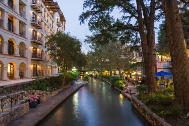 istock San Antonio River Walk View from Selena Bridge at Night 1055195518