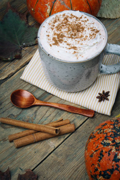 istock Pumpkin spice latte or coffee with cinnamon 1055201542