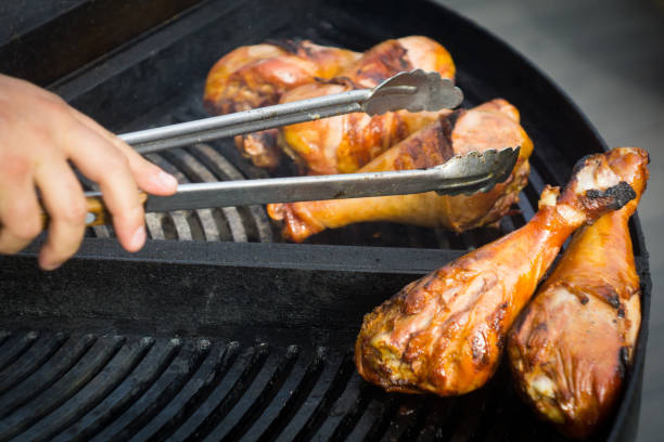istock Barbecue Turkey Legs on the grill 1055203034