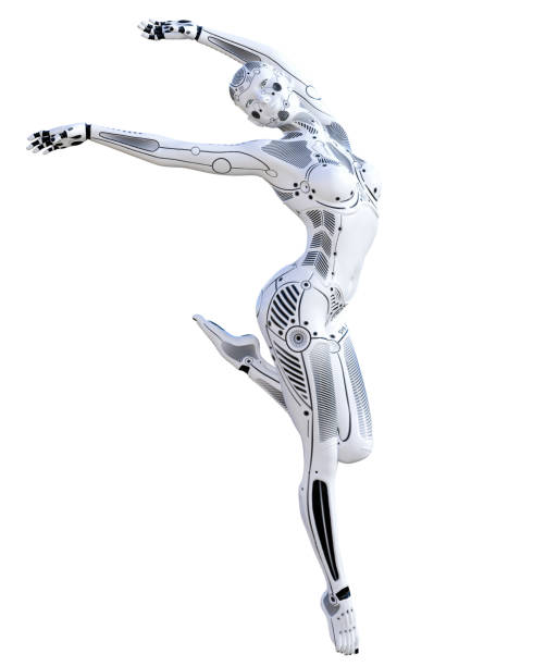 istock Woman robot. Metal droid. Artificial Intelligence. 1055216700