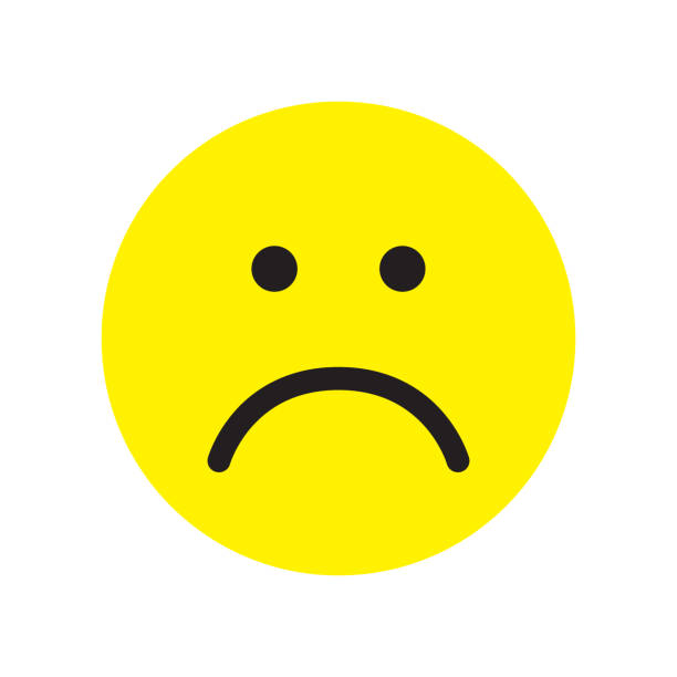 Sad face icon. Unhappy face symbol. Sad face icon. Unhappy face symbol. Flat stile. Vector illustration. frowning stock illustrations
