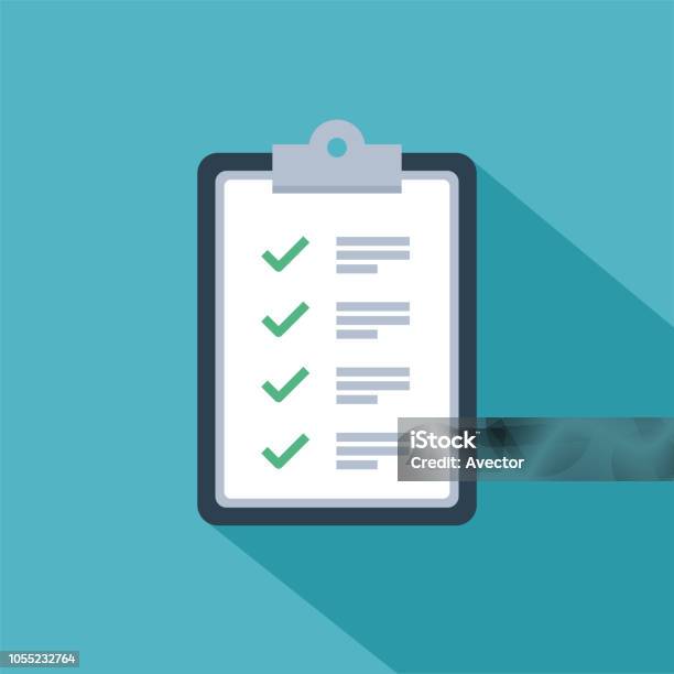 Fast Service Brief Solution Or Business Project Management Vector Icon Of Checklist Survey Or Opinion Poll Stock Illustration - Download Image Now