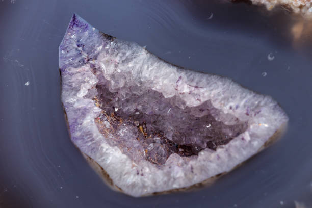 istock Macro mineral stone Agate breed a white background 1055237842