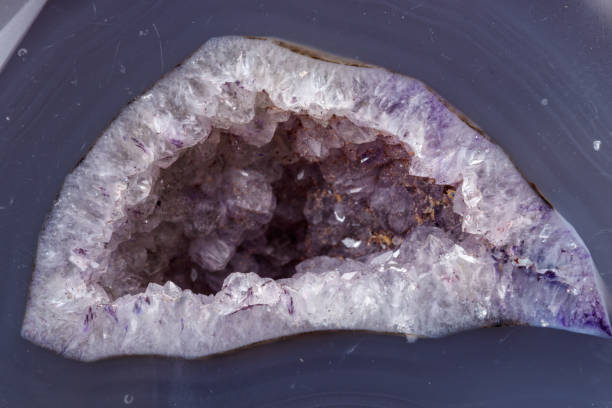 istock Macro mineral stone Agate breed a white background 1055238160