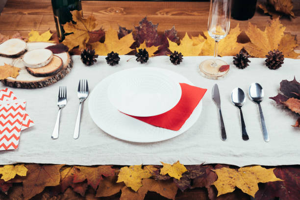 istock Top view of beautiful autumn decor 1055240916