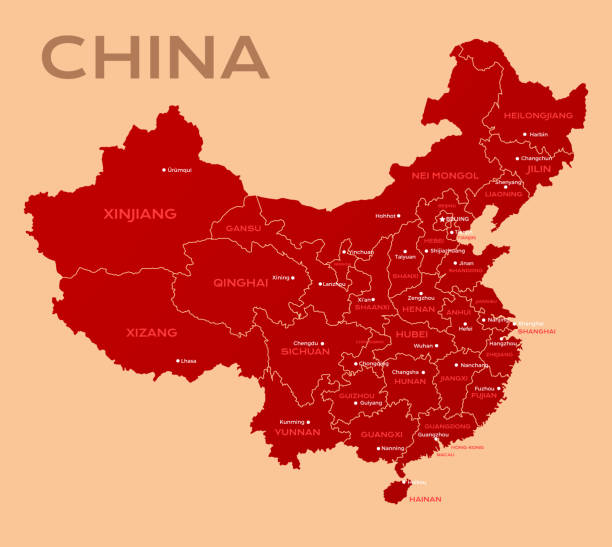 chiny - west china stock illustrations