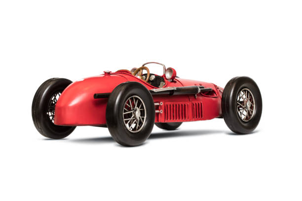 istock Vintage race car isolated on white background 1055245236