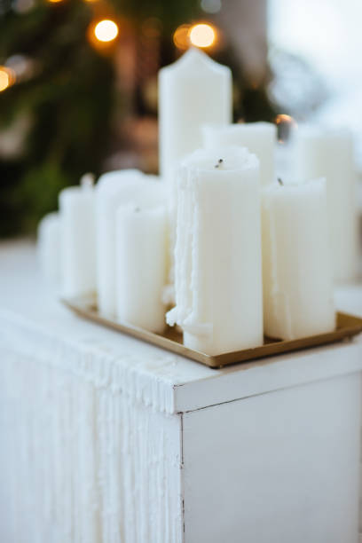 istock Candels With Christmas Decoration 1055249980