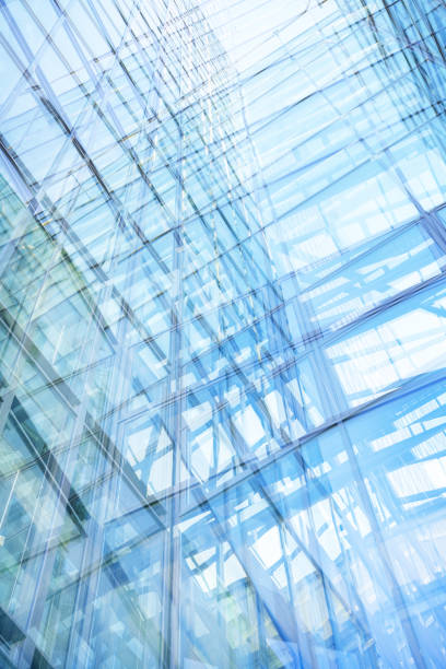 istock Abstract bright future, finance buildings seen from below 1055252164