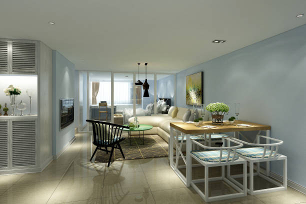 istock 3d render of modern living room 1055253648