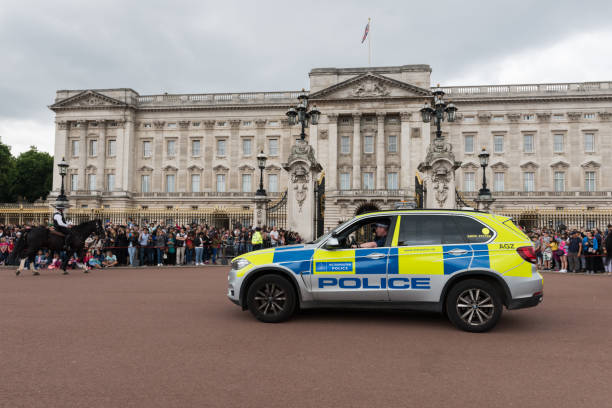 buckingham palace - honor guard buckingham palace protection london england imagens e fotografias de stock