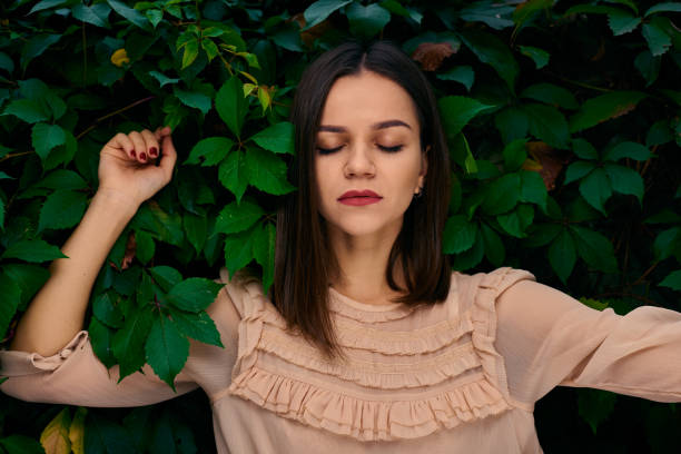 istock Dreaming in green leaves. 1055263950