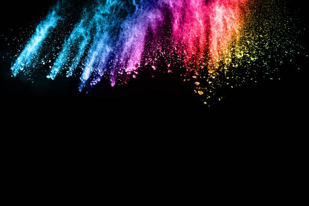 istock abstract colored dust explosion on a black background.abstract powder splatted background,Freeze motion of color powder exploding/throwing color powder, multicolored glitter texture. 1055264182