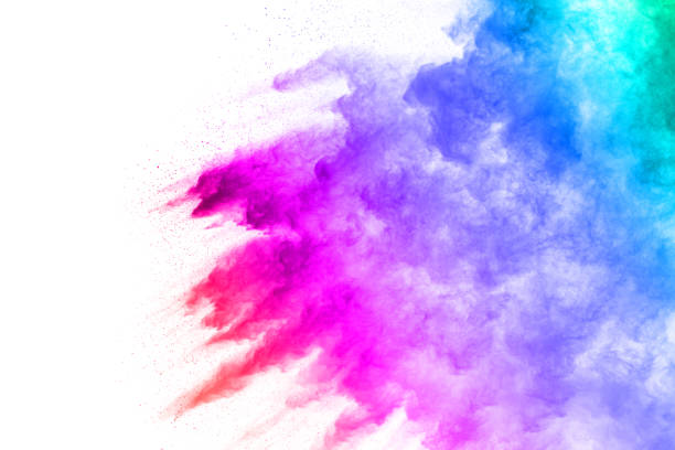 istock Colorful powder explosion on white background. Colored cloud. Colorful dust explode. Paint Holi. 1055264410