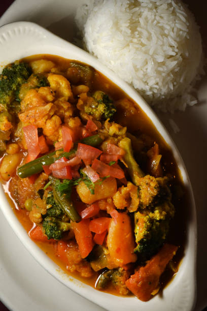 istock Vegan Veggie Korma Above 1055267022