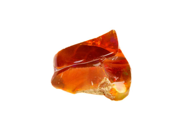 istock Macro Opal mineral stone in rock on white background 1055270760