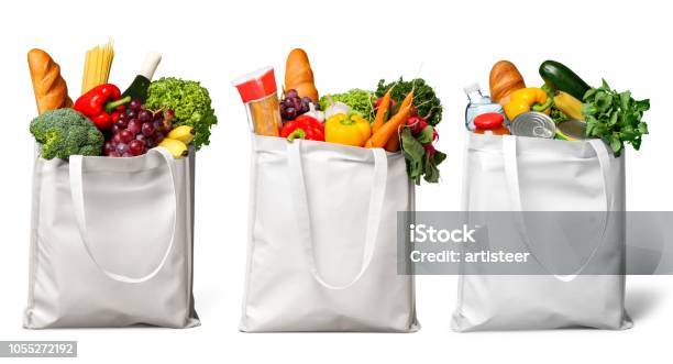 Groceries Stock Photo - Download Image Now - Groceries, Bag, Shopping Bag