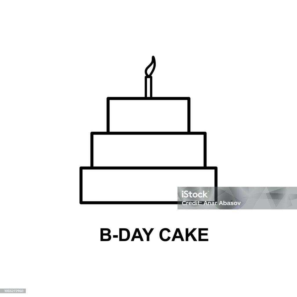 Birthday Cake Icon Element Of Simple Web Icon With Name For Mobile ...