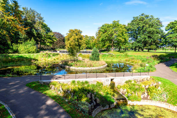 istock Area with landscaped design in Duthie park, Aberdeen 1055276862