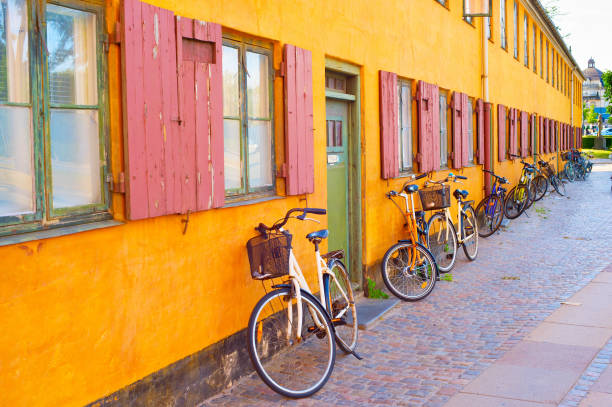 istock Bycicles old building wall. Copenhagen 1055278200