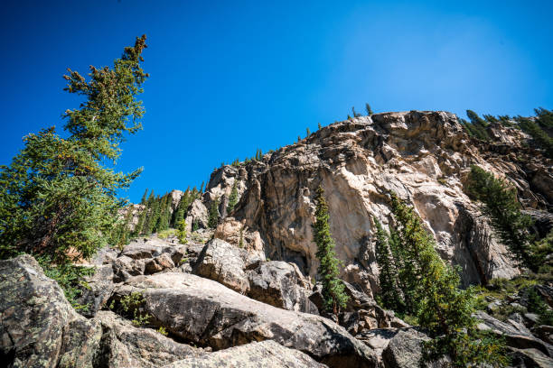 Blue sky and sunshine on a nice summer day in the Rocky Mountains - Cliffs and mountains near Aspen and Independence Pass