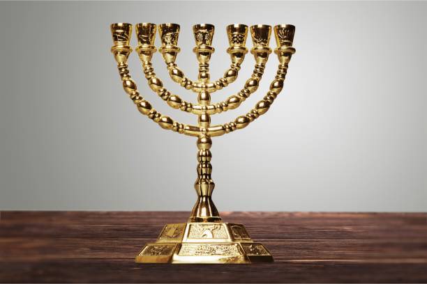 menorah. - candlestick holder fotos imagens e fotografias de stock