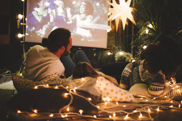 istock Movie night at back yard 1055293004