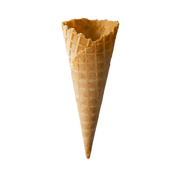 patrón de conos de helado - waffle isolated food photography fotografías e imágenes de stock