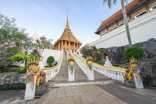Beautiful stairs Wat Phra Phutthabat ,Saraburi Thailand
