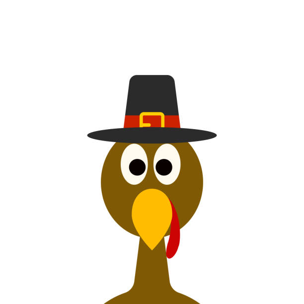 illustrazioni stock, clip art, cartoni animati e icone di tendenza di turchia. buon ringraziamento - turkey thanksgiving farm meal