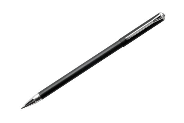 istock Metal black ballpoint pen 1055343512