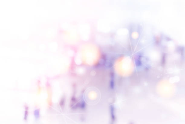 istock Blur shopping mall background with bokeh circle light 1055351412