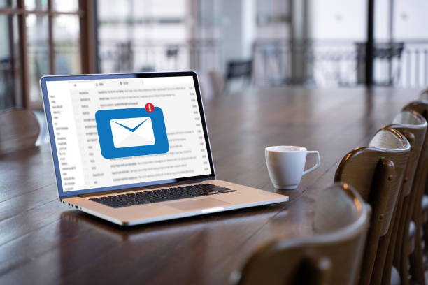 istock Mail Communication Connection message to mailing contacts phone Global Letters Concept 1055356968