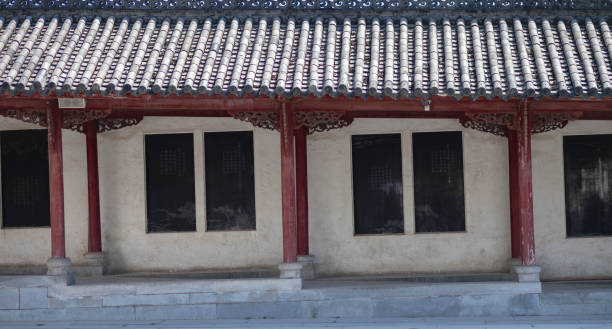 The wall have alphabet chinese painting.