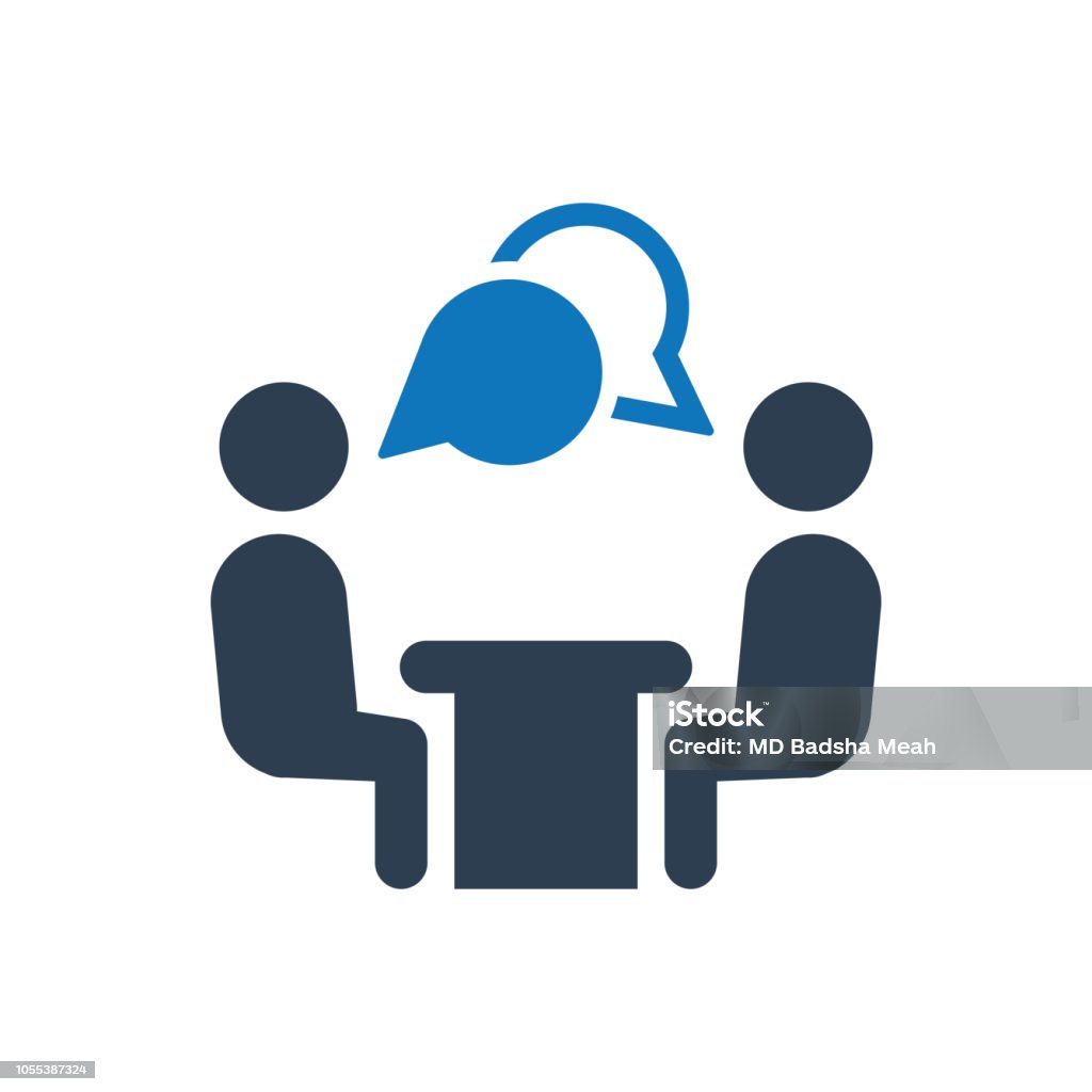 Job interview icon Simple Illustration Of A  Job interview icon Icon stock vector