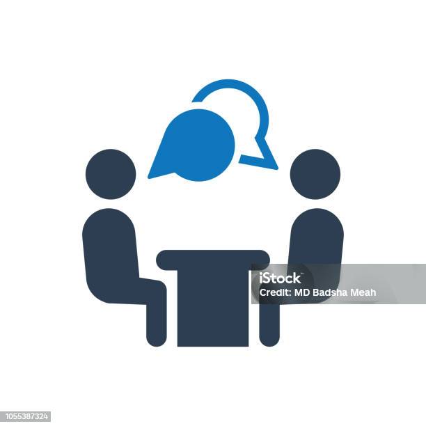 Job Interview Icon Stock Illustration - Download Image Now - Icon, Discussion, Meeting