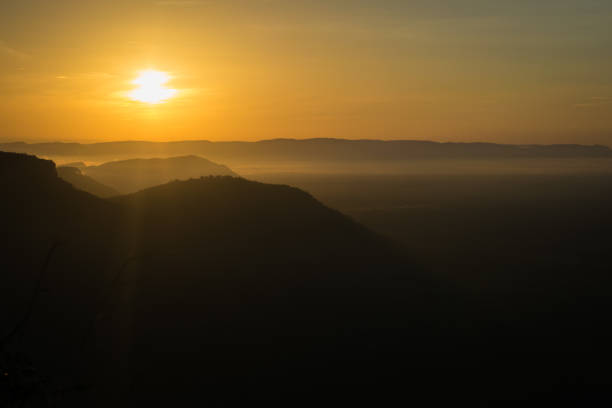 istock morning sunrise on mountain view in thailand 1055387946