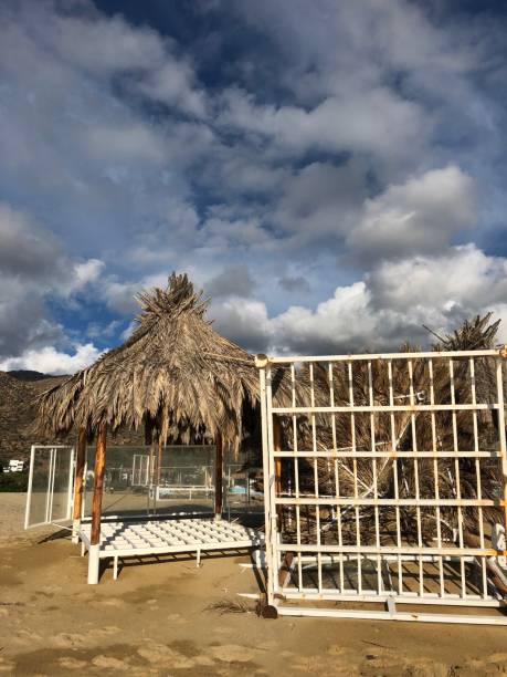 istock Sun beds after the storm 1055394734