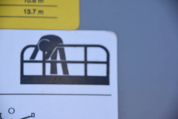 istock Warning and safety signs for cranes 1055400146