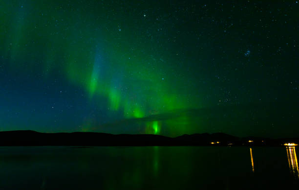 istock Aurora borealis in Northern Sweden 1055404880