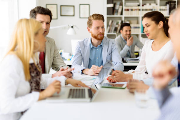 istock Successful business partners brainstormin 1055407452