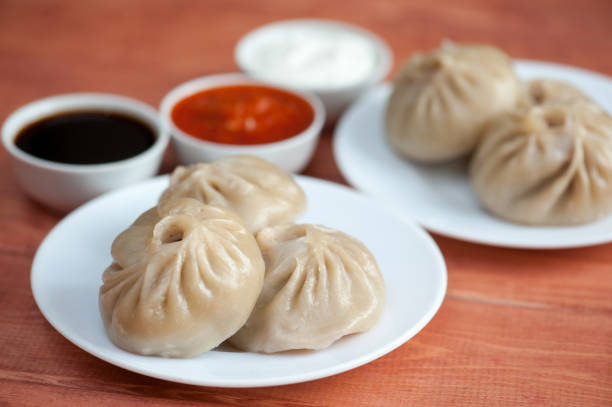 istock Buuza poza is a Buryat national dish, paste packet. 1055408444