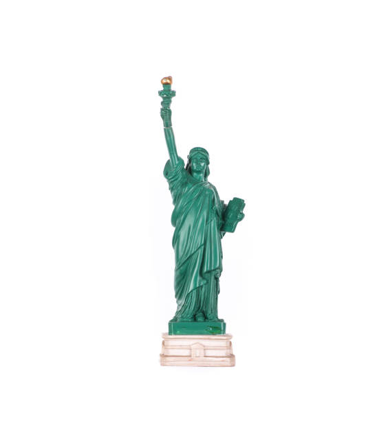 istock Statue of Liberty, white isolated background 1055415668