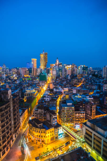 istock High Angle View Of Illuminated City Buildings At Night 1055415942