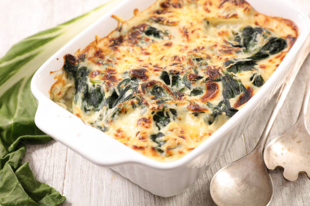 istock baked chard with cream and cheese 1055416916