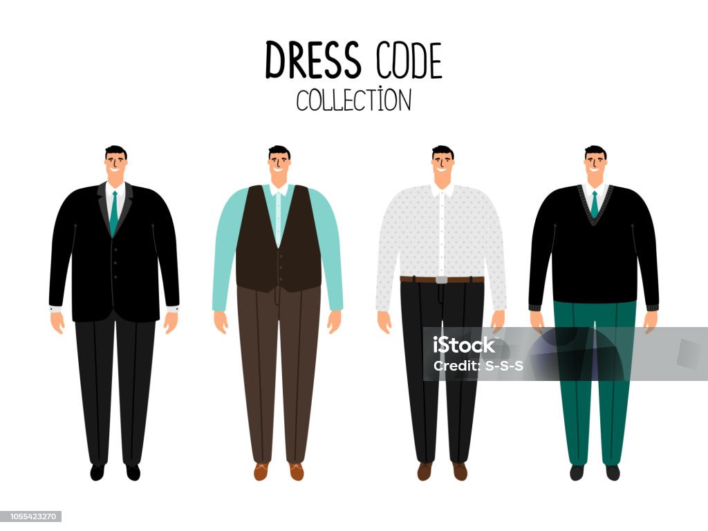 Men Formal Dress Code Stock Illustration - Download Image Now ...